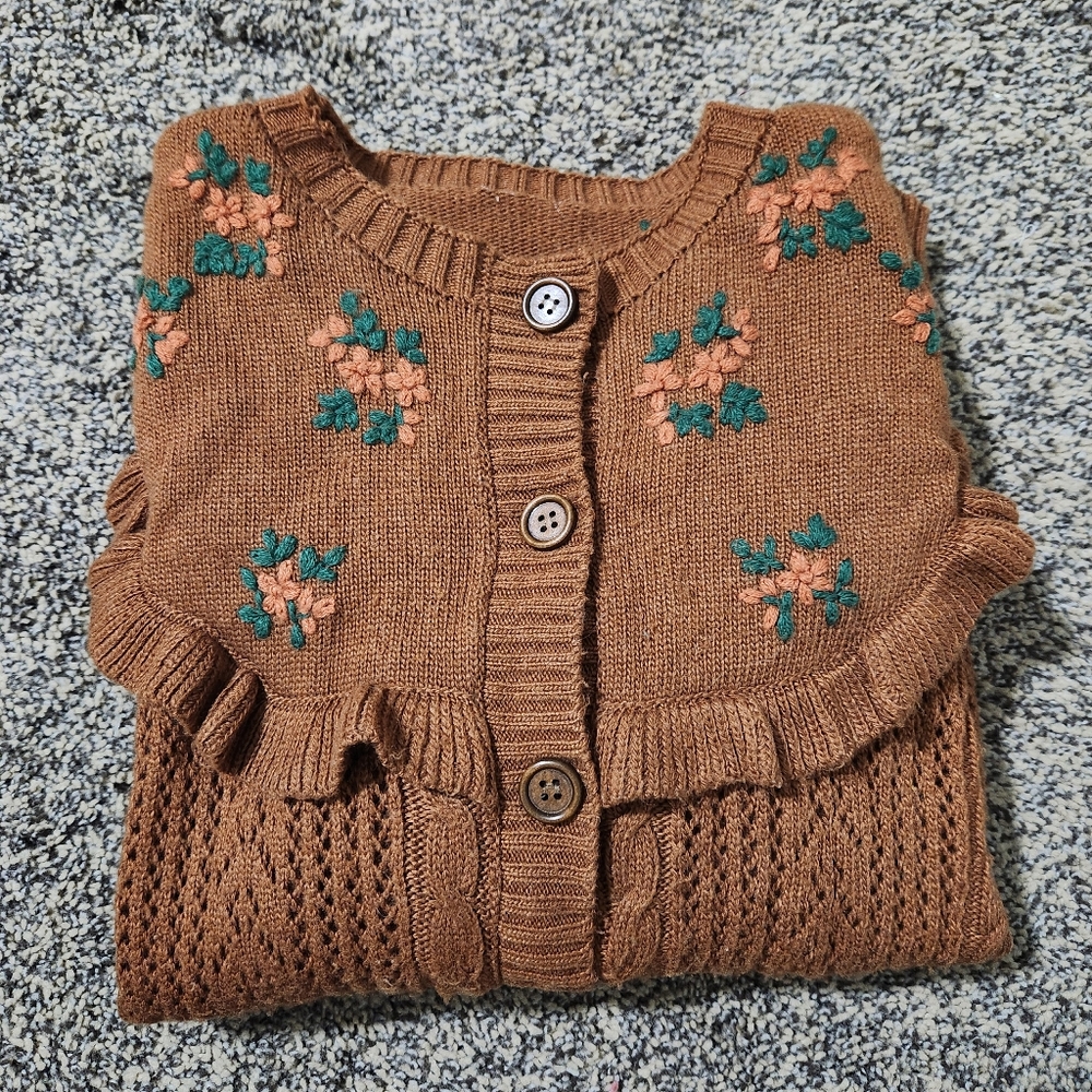 Cottagecore Floral Embroidered Cardigan - Picture 2 of 7